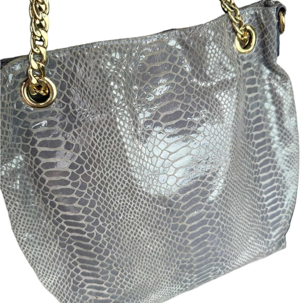 Michael Michael Kors Metallic Python Embossed Lea… - image 7